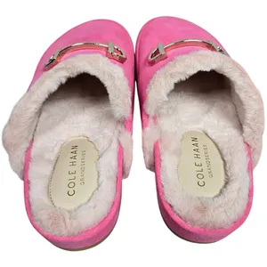 Cole Haan Mc Ada Mule Slippers‎ Hot Pink Suede Faux Fur Lined Size 5.5B thumbnail 7