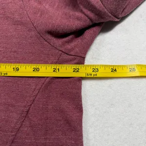 Nike Sportswear Long Sleeve Top Women’s Large Heathered Burgundy Crewneck Shirt thumbnail 5