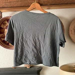 Hand painted sardines on cropped isto shirt thumbnail 4