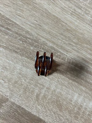 Small Brown Tortoiseshell Mini Hair Claw Clip thumbnail 4
