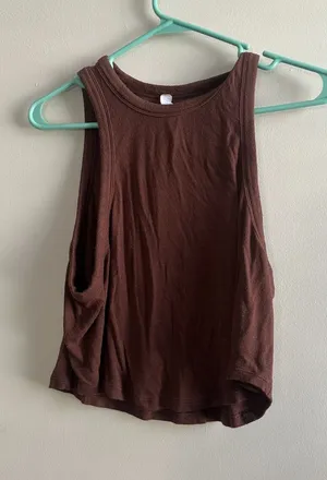 Lululemon Hold Tight Tank Top Java Brown Size 14 Ribbed Cropped - Java thumbnail 1