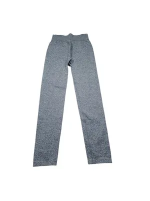 American Tall Women's Active Seamless Leggings Size Medium Tall MT Gray Black thumbnail 2