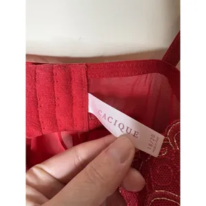 Cacique Plus Size 18/20 Chemise Babydoll Slip Dress Top Red Underwired Nighty thumbnail 9