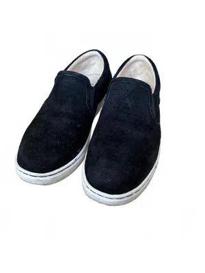 UGG Fierce Geo Perforated Suede Slip-On Sneakers Shoes Black Women's Size 7 thumbnail 3