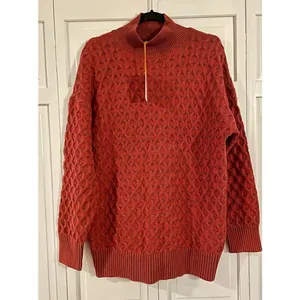 Knox rose nwt pointelle mock neck burgundy sweater m thumbnail 9