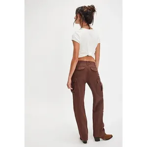 Free People‎ We The Free Last Catch Check Trousers Brown Slouchy Pants XS 2 thumbnail 5