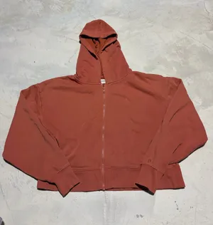 Pact Rust Zip-Up Hooded Sweatshirt medium thumbnail 1