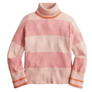 J. Crew Women's Striped Turtleneck Sweater in Supersoft Yarn BD045 Small thumbnail 1