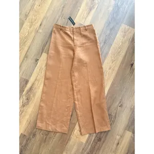 Linda Allard Ellen Tracy Pleated Wide‎ Leg High Rise Linen Pant NWT 8 Coastal thumbnail 2