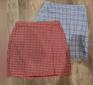 Hollister Red and Blue Mini Pencil Skirt Set thumbnail 1