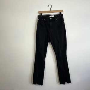 Abercrombie Skinny High Rise Split Hem Black 27/4 Curve Love thumbnail 5