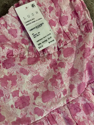 Lush White and Pink Floral Sundress thumbnail 3