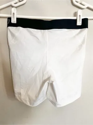 Nike Pro Dri- Fit Women’s Training Tights White Shorts Size Small Athletic. thumbnail 4