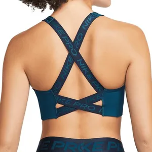 Nike Pro Swoosh Sports Bra Teal Blue Size Small DQ5252-460 thumbnail 3