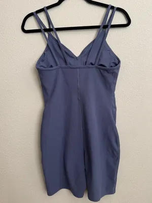 Alo Yoga Alosoft Suns Out Onesie Blue Gray Biker Romper M thumbnail 5