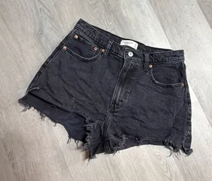 Abercrombie & fitch high rise cutoff denim shorts thumbnail 1