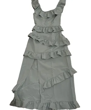 Show Me Your Mumu Greta Midi Dress dusty blue size XS thumbnail 1