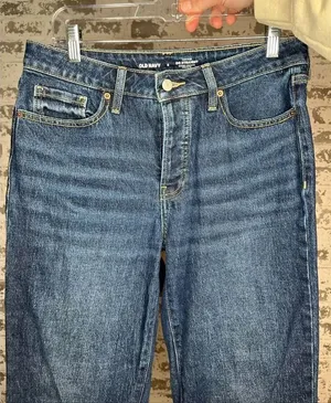 Old navy | women OG straight highrise denim button fly jeans thumbnail 1