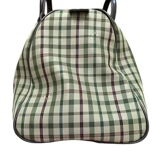 Lasserre Paris Unisex Vintage Checkered Boston Bag thumbnail 3
