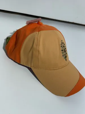 NWT FP Movement by Free People Orange and Olive Embroidered Logo Cap thumbnail 7