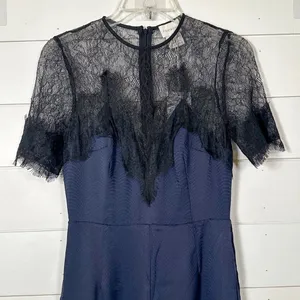 NEW Foxiedox Nixie Lace Wide Leg Illusion Neck Jumpsuit, NWT, Size XS, MSRP $189 thumbnail 5