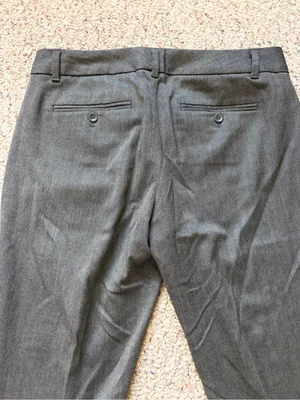 Gap Slim Cropped Pants gray stretch business casual 25” inseam mid rise trousers thumbnail 6