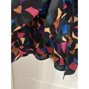 Show Me Your Mumu Danielle Mini Dress Geometric Multicolored Puff Sleeve Size M thumbnail 3