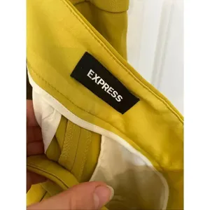 Express high rise mustard yellow ankle pants size 2 dress pants work pants thumbnail 6