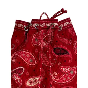 Vera Bradley Backpack Womens Red Pink Paisley Quilted Cotton‎ Drawstring Bag thumbnail 7
