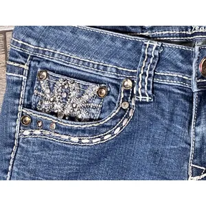 Grace in LA Jeans Size 5/26 TALL Bootcut Embellished Denim Bling Y2K Western‎ thumbnail 6