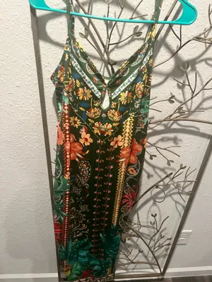 Paisley maxi dress Green Size XL thumbnail 2