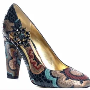 Hale Bob Blue Heels Shoes thumbnail 1