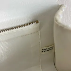 Vintage‎ Beaded Handmade Clutch Evening Handbag Ivory Satin Formal Party Bag thumbnail 9