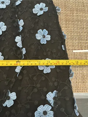 La Maison Talulah Black Blue Floral Embroidered Lace Maxi Dress thumbnail 15