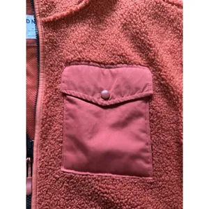 Old Navy Women Size Medium Sherpa Jacket Zip Pockets Polyester Fall Autumn Cozy thumbnail 9