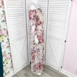 As You Wish Floral Off The Shoulder‎ Flared Sleeve Maxi Dress Small thumbnail 3
