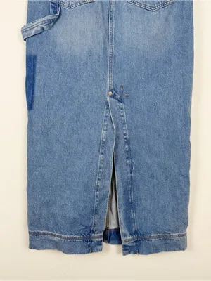 Free People We The Free Francisco Denim Maxi Skirt Head Over Heels thumbnail 7