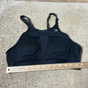Gymshark High Support Mesh Sports Bra Womens M Black Adjustable‎ Straps Hook thumbnail 2