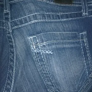 BKE Kate 31x37 Tall Low Rise White Contrast Stitched Pocket Boot Cut Jeans thumbnail 11