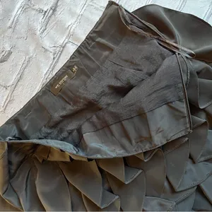 Miss Me Skirt MM Couture Medium Black Layers Tiered Flowery Ruffled thumbnail 3