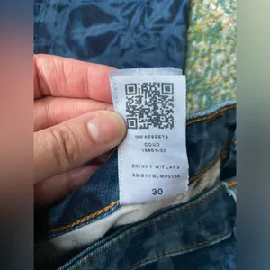 True Religion blue tie dye pattern skinny jeans with flap pockets, size 30 thumbnail 8