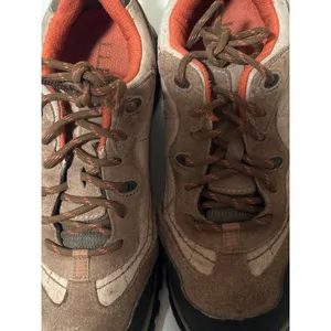 LL Bean Waterproof Hiking Trail Shoes Women's Suede Leather‎ Brown Orange thumbnail 6