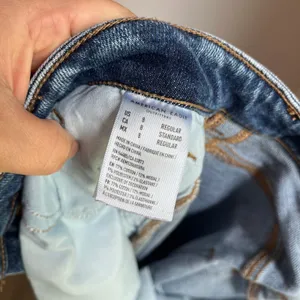 American Eagle Highest‎ Rise Mom Straight Leg Women's Blue Jeans Size 8 thumbnail 7