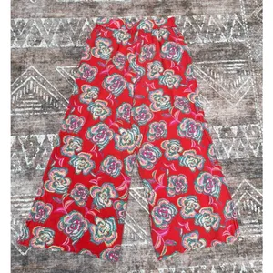 Resort Boho Floral Wide Leg Pants Z Supply Dante Tango Red Cruise Rayon M thumbnail 5