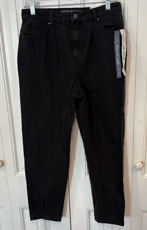 Indigo Rising Black Super High‎ Rise Barrel Leg Jeans Size 5/27 thumbnail 1