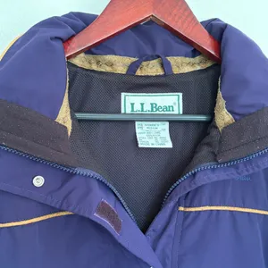 L.L. Bean Womens Purple Anorak Jacket Medium Vintage Suede Trim Pullover W262 thumbnail 2