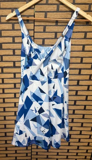 Ggov Blue Geometric‎ Print Active Dress Size Small thumbnail 1