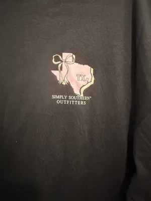 Simply Southern Outfitters Texas Camo Bow Long Sleeve T-Shirt Black XXL thumbnail 2