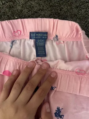 U.S. Polo Assn. Pink Heart Pajama Bottoms Size Small 0270 thumbnail 3