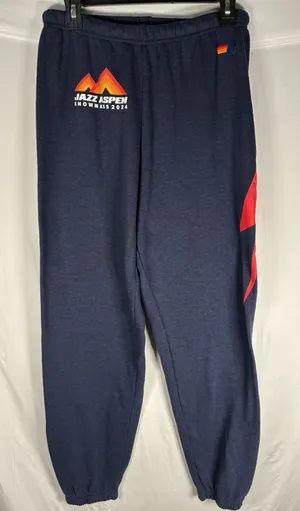 Aviator Nation Sweatpants Womens L Navy Joggers Lightning Bolt Aspen Snowmass thumbnail 1